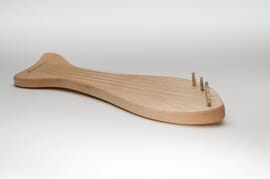 Lyre in maple, dolphin