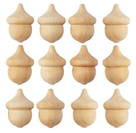 Wooden figures acorns