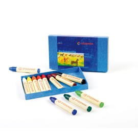 Crayones de cera, 12 colores en la caja plegable