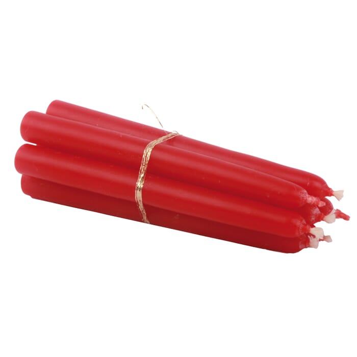 Small beeswax candles, red