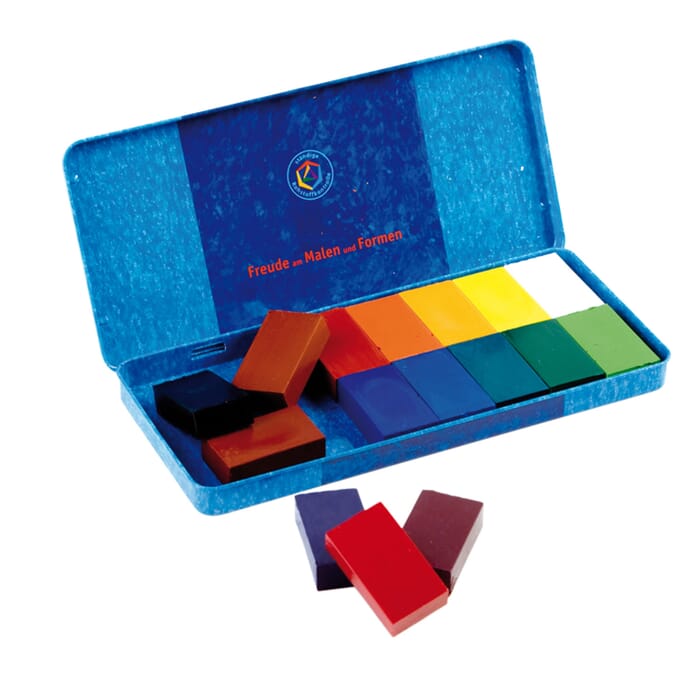 Stockmar Wax Crayon Blocks, 16 Colours in Tin Case