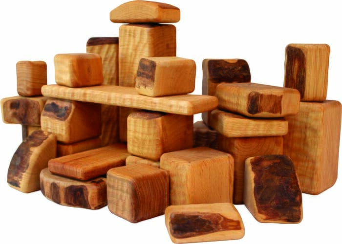 Set of 30 Birkenhof Wooden Building Blocks