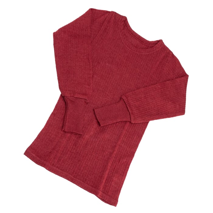 Camisa de manga larga de lana/seda talla 104-116