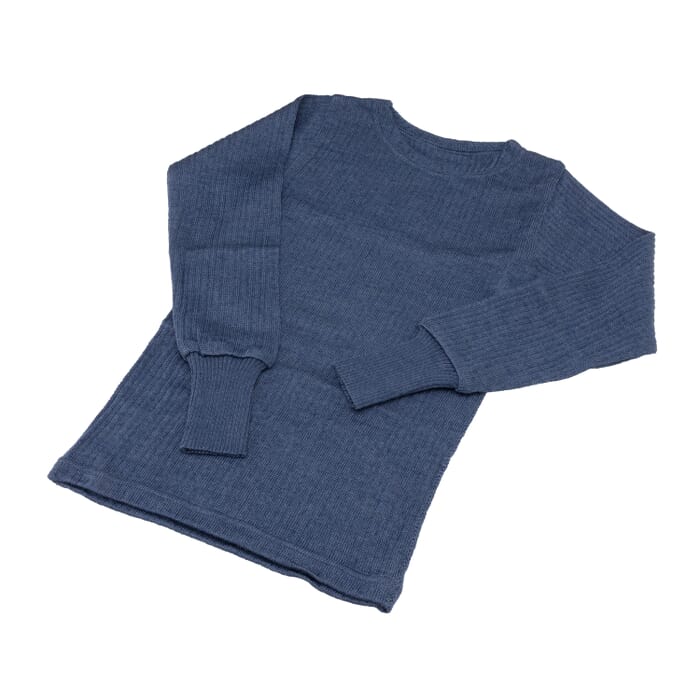 Camisa de manga larga de lana/seda talla 104-116