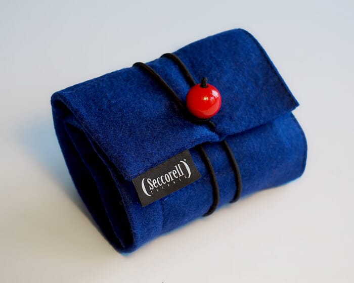 Seccorell Felt Roll-up Pouch filled with Smudge Paints