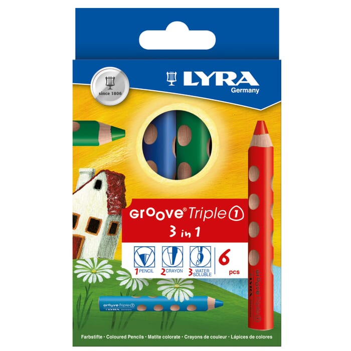 Lyra Groove Triple potloden in kartonnen doosje