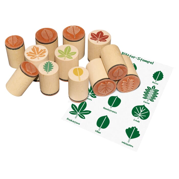 Wooden Stamp Leaves