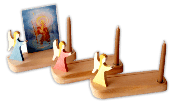 Kartenständer Engel mit Kerzenhalter