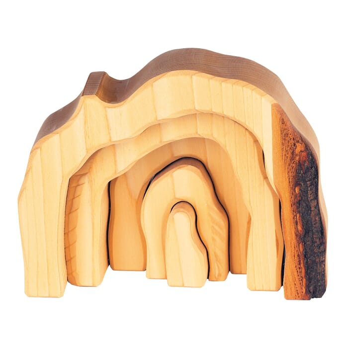 Arco de madera con corteza, 5 piezas.