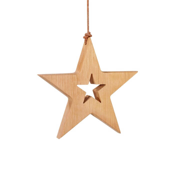 Estrella de madera con recorte grande