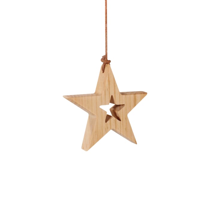 Estrella de madera con recorte 