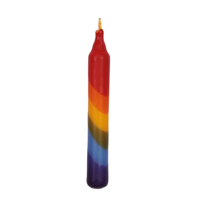 Candles, rainbow, 6 pieces