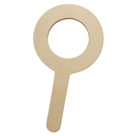 Wooden magnifying glass