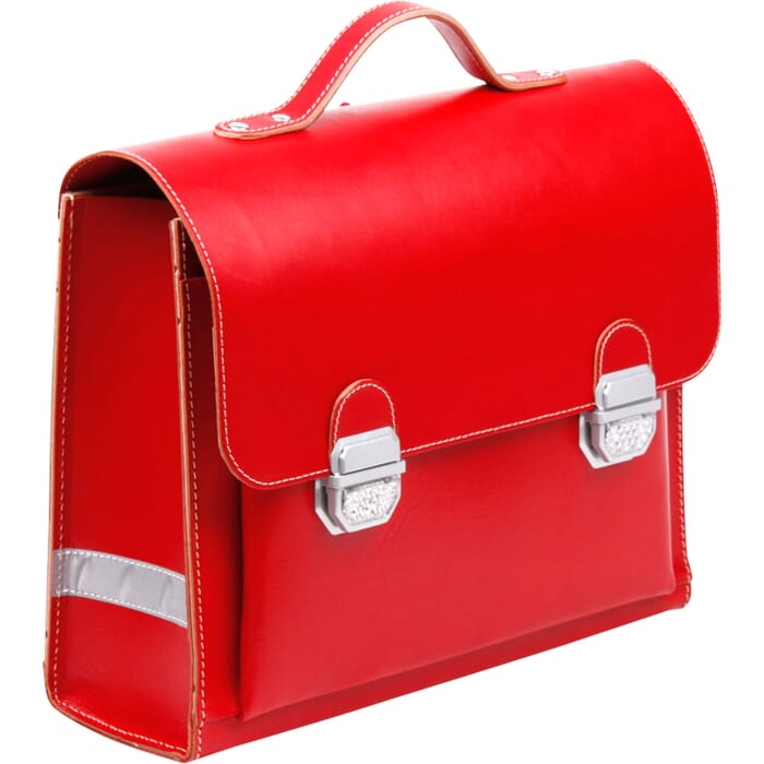 Leather Satchel, Red